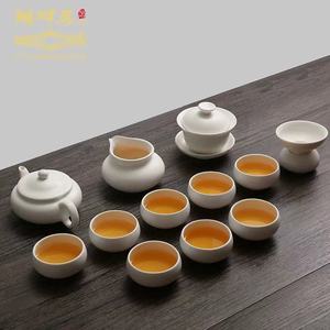 湖畔居 茶具套装白玉瓷茶壶茶杯茶海整套功夫茶具 白玉瓷