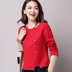 亚麻女装上衣长袖秋装中长款-淘宝拼多多热销亚麻女装上衣长袖秋装中