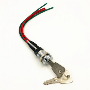电源锁 钥匙开关 电梯电源锁 19mm 2801 加线   钥匙单抽/双抽