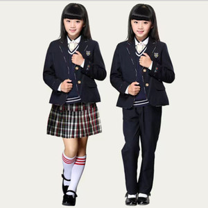 南宁市新希望校服小学女生西装外套统一版冬制长裤格子短裙套装