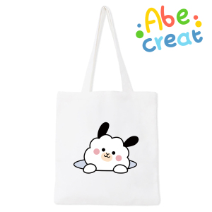 三三冒泡帆布包|必易文创小羊驼三三可爱卡通单肩环保书包袋涤棉