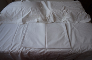 纯棉手工彩色刺绣床单外贸出口欧美绣花抽纱床品枕套床罩