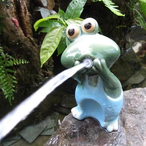 创意户外水池流水喷水青蛙摆件花园庭院景观装饰鱼池过滤循环造景