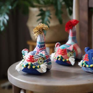 古布谷 民间布艺 江南老布 布老虎 家居摆件 儿童玩偶