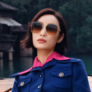 gucci古驰墨镜女倪妮同款马衔扣蔡文静太阳镜防紫外线眼镜gg0879s