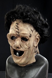 独立站爆款德州电锯杀人狂面具头套 万圣节恐怖电影头饰 化妆舞会