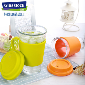 Glasslock韩国进口钢化玻璃杯马克杯防烫牛奶杯果汁杯茶杯早餐杯