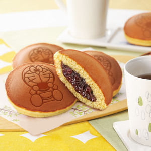 订 日本文明堂 哆啦a梦小豆颗粒铜锣烧 机器猫烙印 5枚礼盒