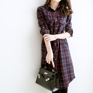 格子衬衫裙2019