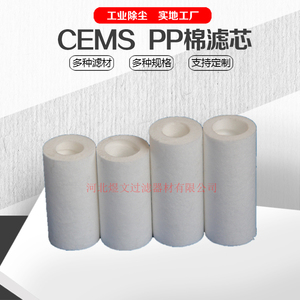 CEMS烟气在线检测保护过滤器滤芯玻纤PE高分子PP棉熔喷陶瓷材质