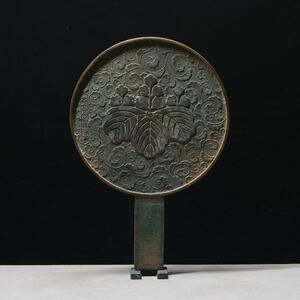 日本铜镜 日本江户时代五三桐徽青铜镜