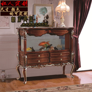 欧式鱼缸客厅落地实木
