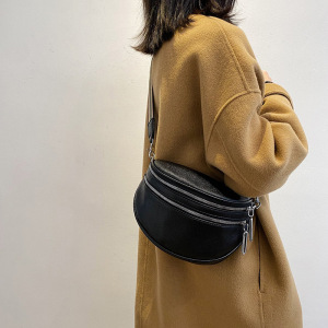 小包包女2021新款潮软皮宽肩带ins时尚胸包腰包时尚单肩斜挎包女