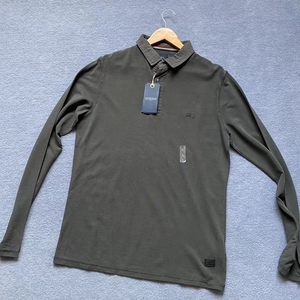 春秋丹麦lindbergh林德伯格男全棉长袖水洗polo衫休闲