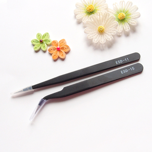 衍纸基础工具 esd-11直头 esd-15弯头镊子 手工diy夹持 满68包邮