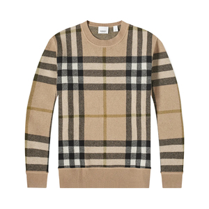 现货 海外正品 burberry 博柏利 8041286 男款羊绒经典格纹毛衣