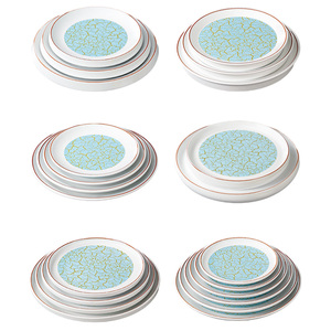 密胺盘子塑料圆形树脂餐具餐厅菜盘饭店专用盘大圆盘商用平浅餐盘