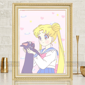 钻石画满钻圆钻方钻十字绣儿童卧室卡通动漫美少女战士月野兔新款