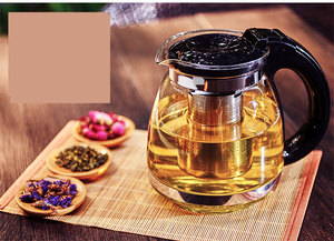 正品紫丁香耐热玻璃茶壶 带过滤网茶具 泡茶壶冲器 花茶壶包邮