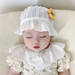 卤门帽婴儿夏季夏薄款女宝宝护囱门护头囱帽卤门女婴新生胎帽夏天