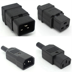 ups/pdu服务器机房机柜插头iec320 c19 c20  c13 c14公母头接插件