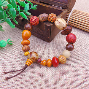 旅游佛教寺庙结缘饰品天然十八菩提子手链十八籽多宝菩提佛珠手串