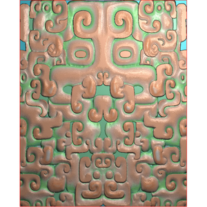 gm-6110 精雕图 灰度图 传统中式纹 底纹 饕餮纹