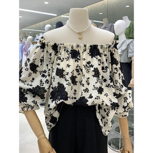 初夏新款圆领明线收腰休闲长袖t恤上衣女030fsz80-076023人付款299