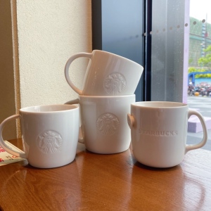 现货正品星巴克门店专用马克杯白色经典美人鱼店用咖啡杯泡茶杯