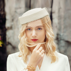 ee夏季新款欧美时尚名媛小礼帽 宴会赛马会法式纱网帽子女