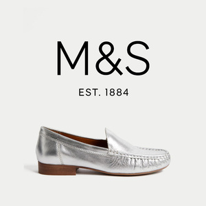 MS马莎英国代购低跟通勤乐福鞋简约皮面休闲女鞋直邮新款