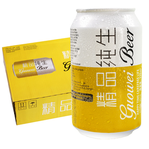 成都金星啤酒 国威精品纯生330ml*24瓶10度纯生啤酒熟啤酒黄啤酒