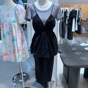 00tb975275603淘宝kapok简约宽松吊带连衣裙十三行精品女装夏季小