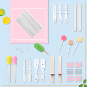 创意滴管纸棒雪糕棒插片扣辅件多用途硅胶模具配件厨房DIY小工具