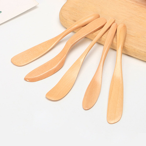 日式黄油刀木质奶酪刀家用面包涂果酱沙拉刀抹刀实木餐具奶油刀