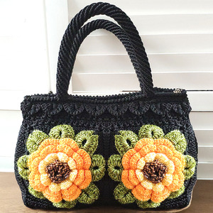 4片拼花包 钩针编织包手工包成品包材料包毛线包钩包教程