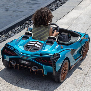 双人座兰博基尼儿童电动汽车四轮玩具可坐大人带遥控宝宝亲子跑车