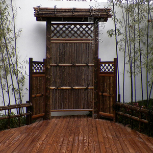 手工精制竹篱笆隔断大门庭院竹景观户外防腐竹木屏风照壁栅栏竹墙