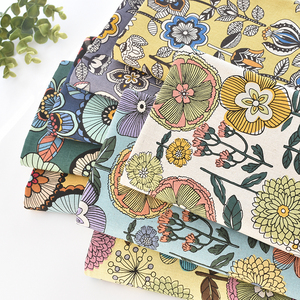日本进口面料棉麻手绘风花朵布料衣服裙子童装家居手工diy_阿里巴巴找