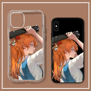 eva明日香手机壳iphone11适用13pro苹果xs红米k40硅胶女oppo可爱8