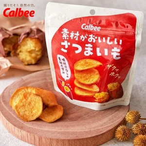 素材好吃 日本进口Calbee卡乐比红薯片安纳芋甜土豆红薯干薯片38g