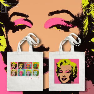 名画帆布包安迪沃霍尔andywarhol男女单肩大容量购物袋托特包