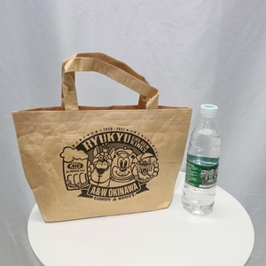 日本定制防水牛皮纸复合编织手拎袋收纳袋小号可爱便携环保购物袋