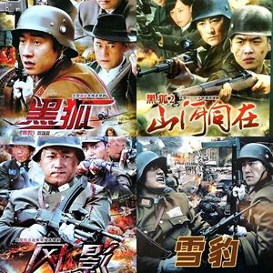 雪豹 黑狐 山河同在 风影 dvd碟片光盘 大型抗日战争电视剧