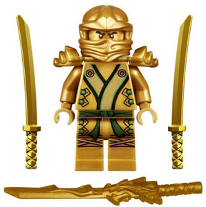 乐高lego njo073幻影忍者人仔 黄金忍者 送龙剑儿童智力玩具收藏