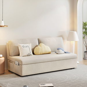折叠式沙发床两用奶油风简约一米二卧室现代1.5米推拉小户型书房