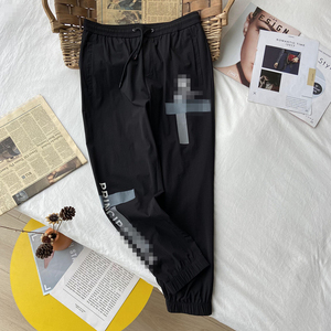 好面料75锦纶 老公款会有点褪色松紧腰休闲运动长裤子 23b/32275