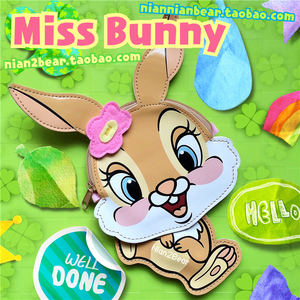 日单东京迪s尼 miss bunny邦尼兔pu皮质 卡包 零钱包