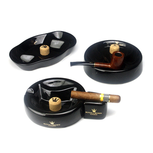 包邮男士新款皇冠ROYAL CROWN陶瓷烟斗架烟斗烟缸室内烟灰缸T系列
