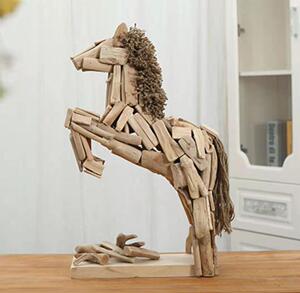 鑫鑫木源坊漂流木手工创意木质工艺品客厅摆设实木马家居木制摆件